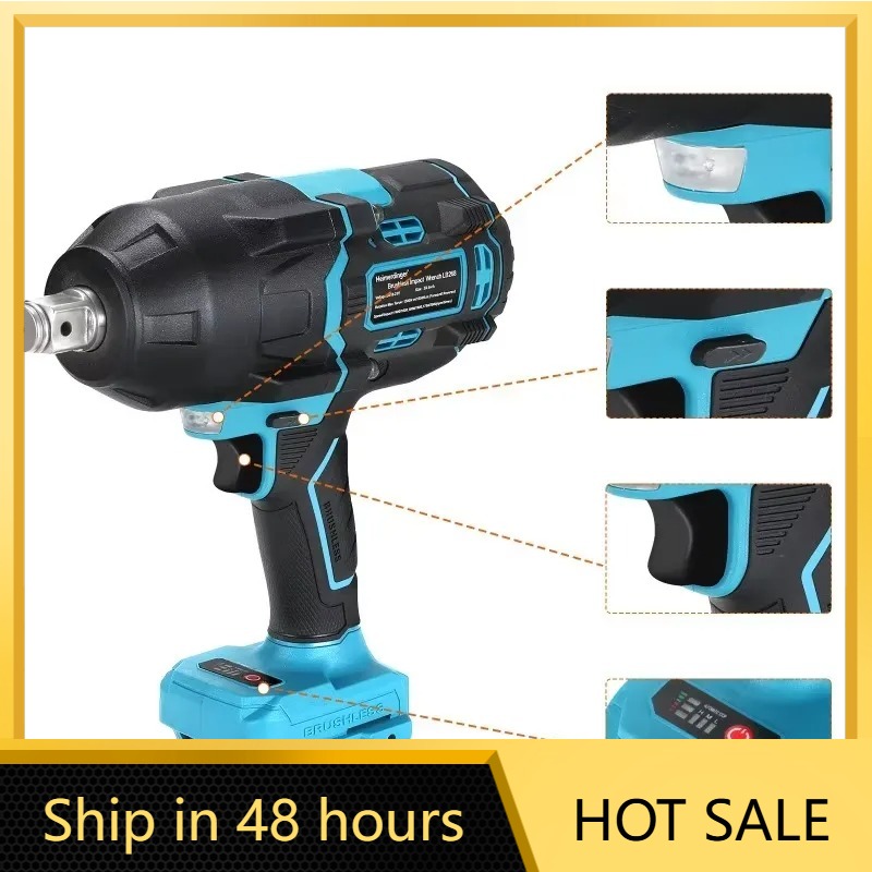 Power Tools Cordless - Heimerdinger 1600N Bezprzewodowy klucz udarowy bezszczotkowy