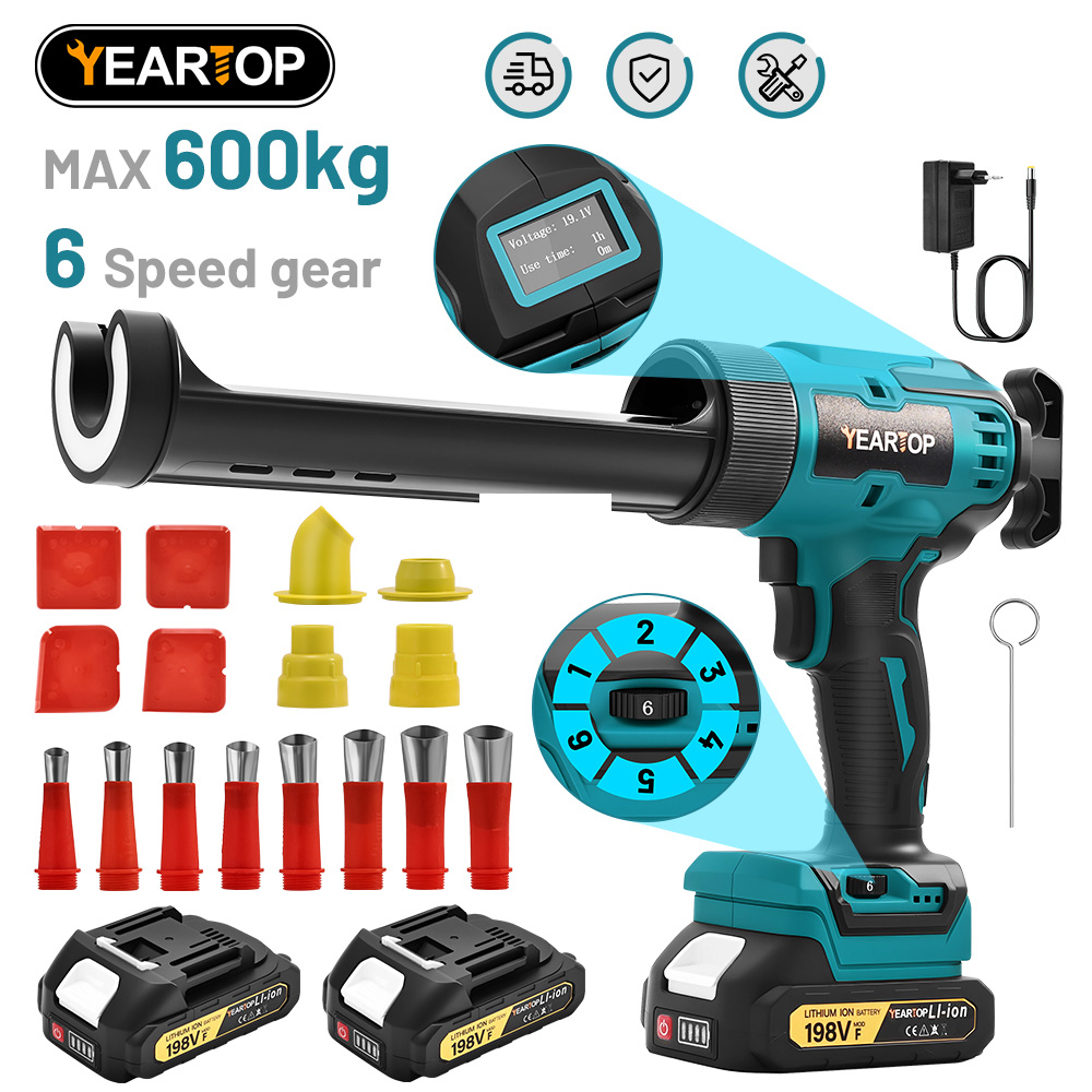 Power Tools Universal Battery - Elektryczny pistolet do kleju, 6 prędkości,