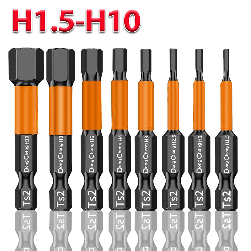Power Key Tools - Bity sześciokątne czarne magnetyczne H2 H3