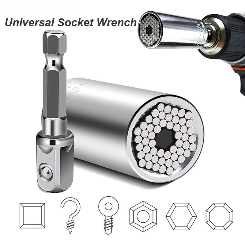 Power Key Tools - Uniwersalny zestaw nasadek do kluczy, adapter