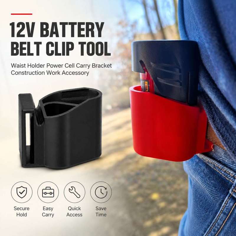 Power Tools For Construction Work - Uchwyt na baterię 12V z klipsem