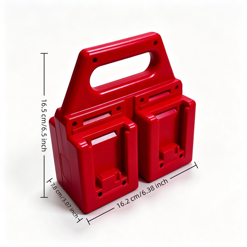 Czerwony stojak na 4 akumulato – Power Tools Red recenzja i cena