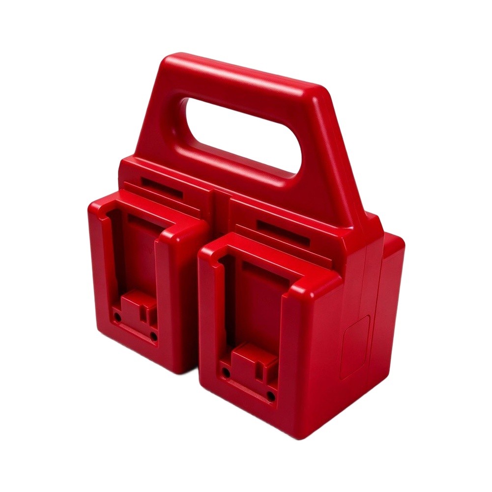 Czerwony stojak na 4 akumulato – Power Tools Red recenzja i cena